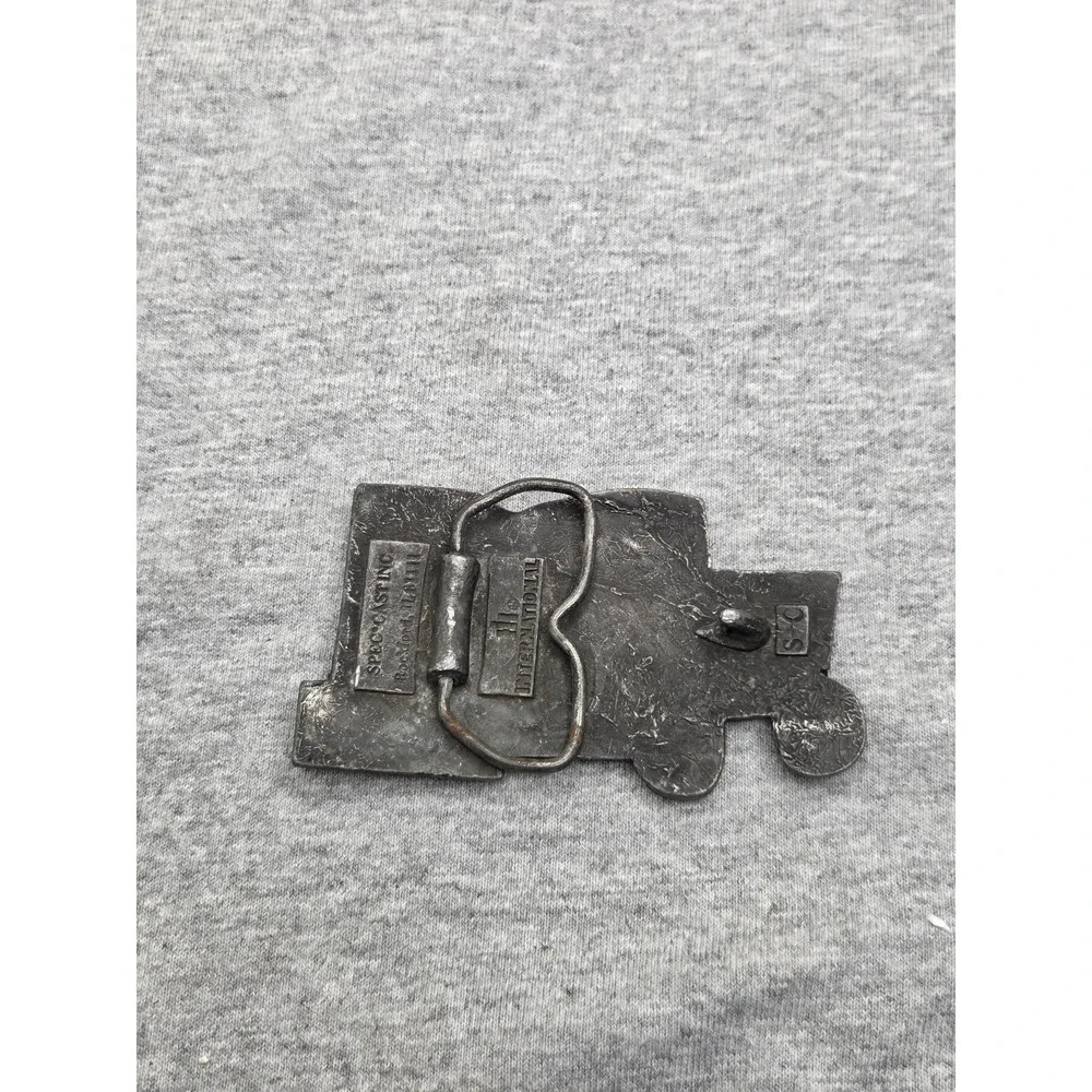 Vintage International Harvester New Number One Tractor Pewter Belt Buckle Farm